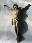 Religious Jesus Figure Corpus Christo Lead Statue Wall Hang Mount 1900 Used