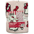 Hello Kitty Super Soft Shaped Pillow   Throw Set  40  X 50 