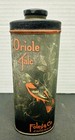 Beautiful Antique Oriole Talcum Powder Advertising Tin