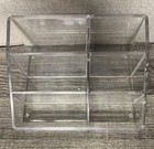 Vintage 90s Clear Acrylic Desktop Organizer Vanity Makeup Caddy