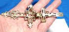 Antique Sterling Silver Religious Reliquary Holy Cross Flips Open 10 8 Grams
