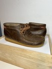 Clarks Stinson Hi Brown Leather Men   s Size 9 Casual Chukka Shoes