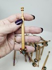Vintage East Midlands Style Wooden Lace Bobbins Lot Of 20 Beaded 3 75-4 