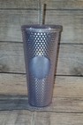 One Holiday Starbucks 2019 Venti Bling Platinum Silver Studded Cold Cup Tumbler