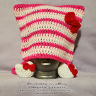 Handmade Crochet Cat Eared Hat Sanrio Cinnamoroll White Blue Cute Y2k Style