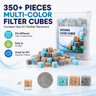 350 Pcs Sponge Filter Media - Aquarium Filter Foam For Fish Tank Use