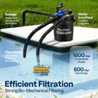 1580gph Pond Pressure Bio Filter Uv Sterilizer Koi Fish Pond Filter 13w Light