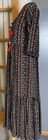 Women   s Tiered Indian Pakistani Kurti Sz L Gray Red Tassels