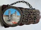 Vtg Wall Hanging Plaque Einsiedeln Abbey Switzerland Souvenir 9  X 5 