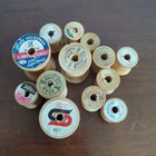 Vintage Various Brand Wooden Sewing Thread Spools- Lot Of 13