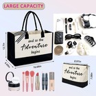 Adventure Canvas Tote Bag  Bridal Shower Gifts For Bride wedding Gift Bag  En   