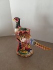 Fitz   Floyd Figurine Candle Holder Fall Harvest Bird Japan Vintage Decor