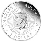 Australian 2024 1oz Silver Proof  1 Chrysoprase Coin Great Southern Land