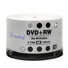 50 Pack Smartbuy Blank Dvd rw 4x 4 7gb Branded Logo Rewritable Dvd Media Disc