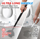 2 In 1 Extended Handle Toilet Bowl Brush Plunger Set