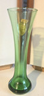 Vintage Toscany Green Neapolitan Glass Bud Vase Made In Italy 1960s-70s