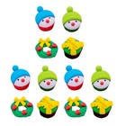 Creative Cartoon Stationery Erasers 12pcs Christmas Student Pencil Eraser Gift