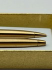 Paper Mate Vintage Gold Tone Ballpoint Pen Mechanical Pencil Set Original Box Ob