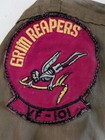 1960s Us Navy Vf-101 Grim Reapers Flight Jacket Patch - On Flight Suit Material