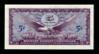 Us Military Payment Certificate Mpc 5 Cents Serie 641 Plate 81 Gem Unc