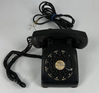 Bell System Western Electric Black Rotary Dial Desk Phone Vintage Telephone