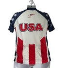 Bio-racer Usa Patroitic Short Sleeve Full Zip Cycling Jersey Size 3