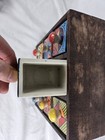 Vtg Stone Ceramic Box 6 Drawers Multipurpose Jewelry Trinket Organizer Holder