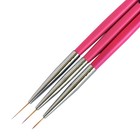 Winstonia Nail Art Brush Fine Thin Precise Line Detailer Brush Set Berry Wine