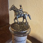 Blantons Bourbon Bottle Unrinsed With Letter  b  Bronze Horse Stopper 