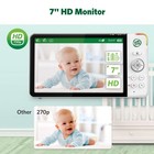 Color Night Vision Video Baby Monitor With 7  Hd 720p Display  360   Pan   Til   