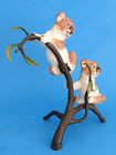 Cute Koala Bears Climbing A Tree Franklin Mint Figurine 1988 Australia Wildlife