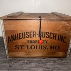 Vintage 1976 Budweiser Anheuser Busch Centennial Wooden Beer Crate Box - Nm