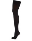 Capezio Hold And Stretch Seamless Footed Tights Large Adult N14 Black And Suntan