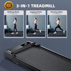 Folding Walking Pad Treadmill Portable Under Desk Running Machine W Handle