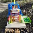 Vintage 1989 Little Tikes Place Large Blue Roof Dollhouse W  Accessories Rare