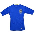 Nike Pro Combat Hypercool 3 0 Compression Half Sleeve Shirt Mens L Blue Skull