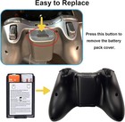 2 X Aa Battery Back Cover Case Shell Pack For Xbox 360 Wireless Controller Black