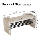 Multi-functional Storage Bench Comfy Shoe Changing Stool Modern Entryway Bench