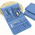 16pcs Professional Manicure Pedicure Set Nail Clippers Kit With Travel Case