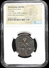 Byzantine Empire 1034-1050 Ad  Authentic Jesus Christ Ae Follis Class C Coin Ngc