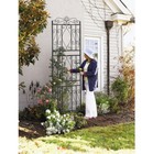 2pcs Classic Black Metal High Panels Garden Trellis For Climbing Plants Outdoor