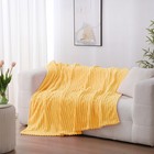 Light Yellow 50 x60  Fleece Throw Blanket - Soft  Lightweight  Classic Design