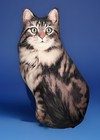 Vintage 14    Retired Adeline Halvorson Cat Weighted Door Stop Tabby Long Hair