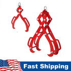 18 28 36   Log Lifting Tongs 2 4 Claw Solid Steel Log Grapple Swivel Log Tools