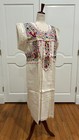 Mexican Natural Cotton Manta Dress  Oaxaca Dress  Hand Embroidery Dress 