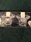    forever Crystal    Clear Cut Glass Vintage Candlestick Holders  New In Box