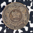 1861 Nova Scotia Large Cent Lot f2827
