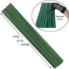 Floral Stem Wire 50 Pack 16 Inch 2mm Dark Green Paper Wrapped Bouquet Diy Craft 