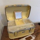 Vintage American Tourister Tiara Train Case Mustard Yellow Hard Shell Luggage