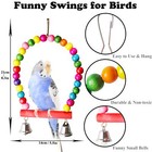 8 Pcs Parakeet Cockatiel Bird Toys Hanging Bell Pet Bird Cage Hammock Swing Toy 